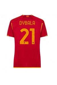 Fotbalové Dres AS Roma Paulo Dybala #21 Dámské Domácí Oblečení 2023-24 Krátký Rukáv